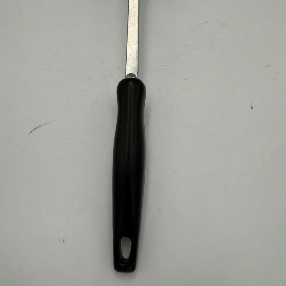 Vintage EKCO Stainless Steel Spatula Turner Faux Wood Handle USA Made Chevron